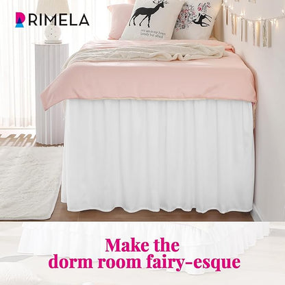 RIMELA Dorm Bed Skirt Twin XL 32 Inch Drop, Bedroom Decor - Image 6