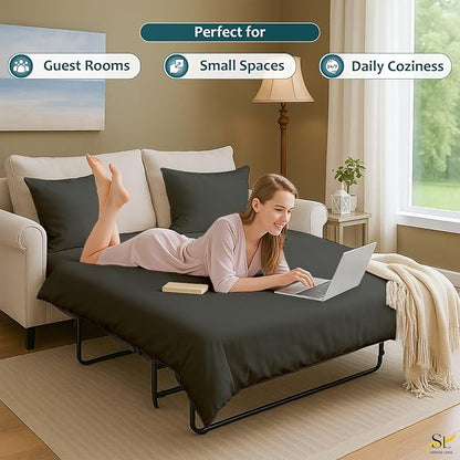 Luxury Queen Sleeper Sofa Bed Sheet Set, 100% Egyptian Cotton, 338 Thread Count - Image 5