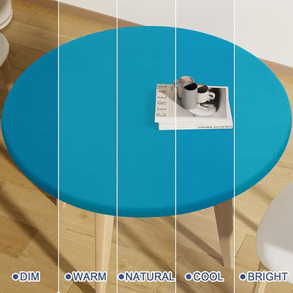 Round Spandex Tablecloth, Elastic Fitted Waterproof Tablecloths - Image 7