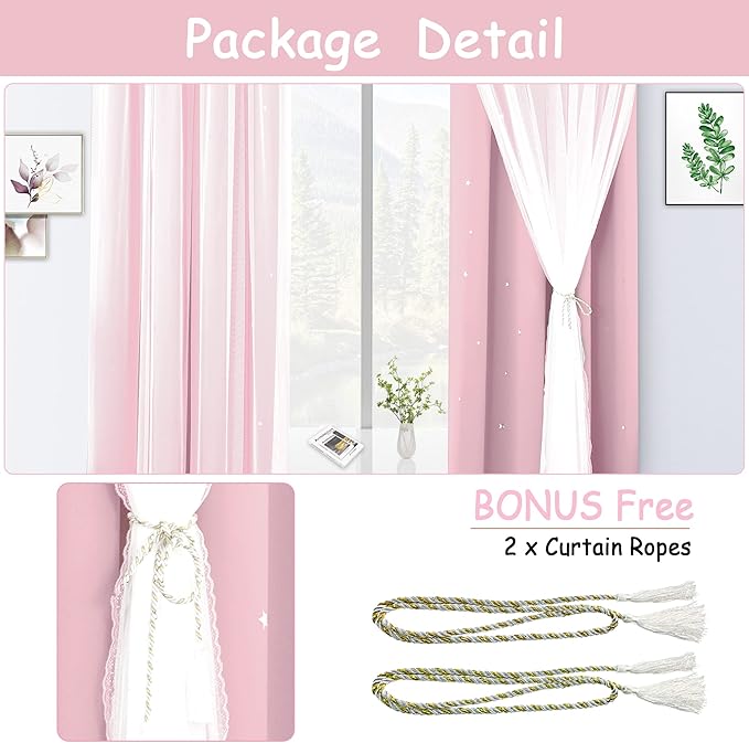 Kinryb Star Hollowed Out Kids Curtains - Image 7
