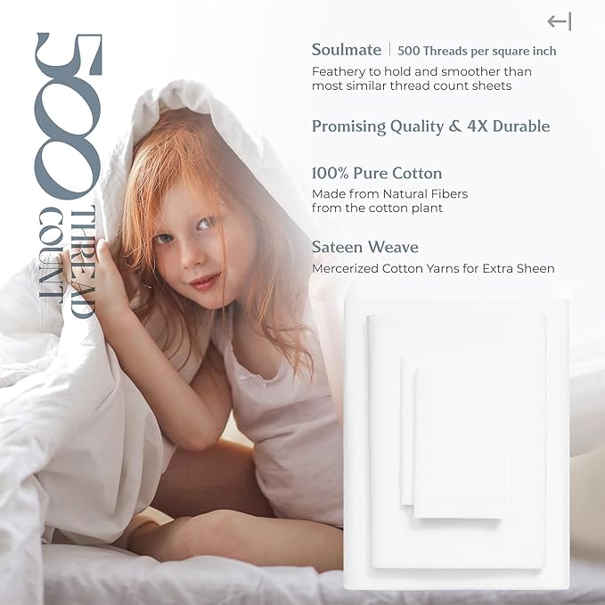 Mayfair Linen 100% Egyptian Cotton 2 Pack Twin Sheet Set - Image 5