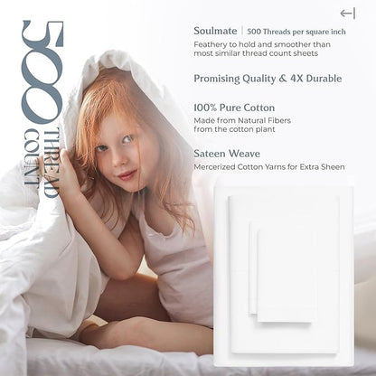 Mayfair Linen 100% Egyptian Cotton 2 Pack Twin Sheet Set - Image 5