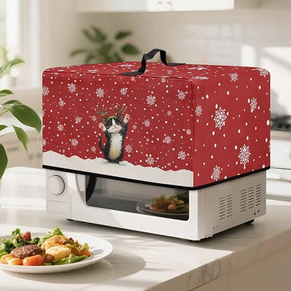 Microwave Oven Dust Cover, Christmas Cat Dust-Proof Microwave Toaster Oven - Image 3