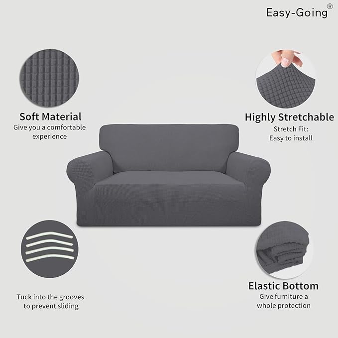Easy-Going Stretch Loveseat Slipcover 1-Piece Sofa Cover Furniture Protector - Image 3