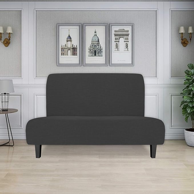 Easy-Going Stretch Futon Slipcover Armless Futon Bed Cover Furniture Protector - Image 2