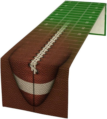 Football Table Runner Green Touchdown Sport Game Days Seasonal Dinner Runner by moderw