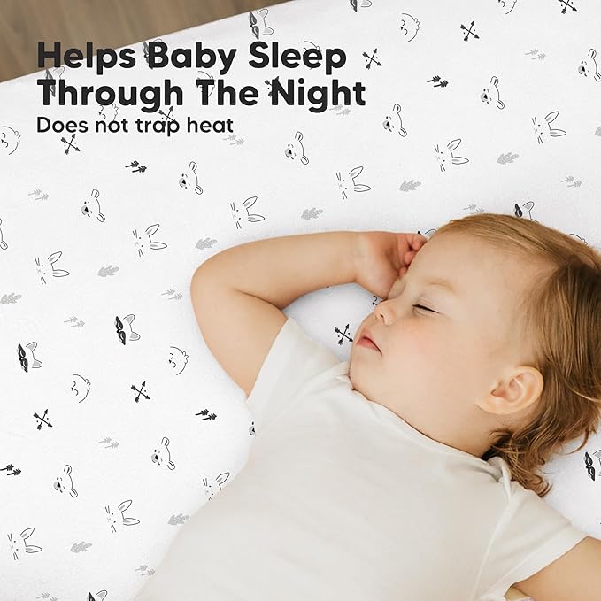 2-Pack Mini Crib Sheets Fitted - Image 5