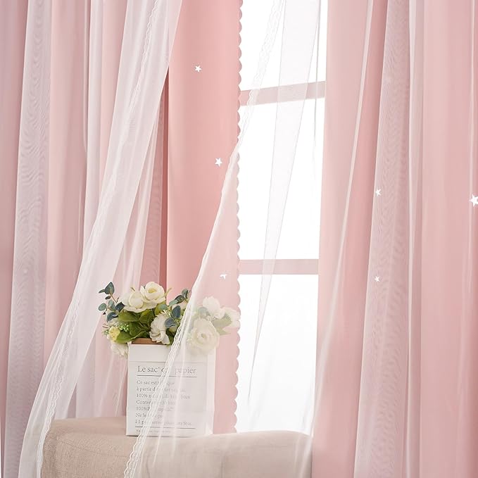 Light Pink Curtains Blackout for Girls Room - Image 5