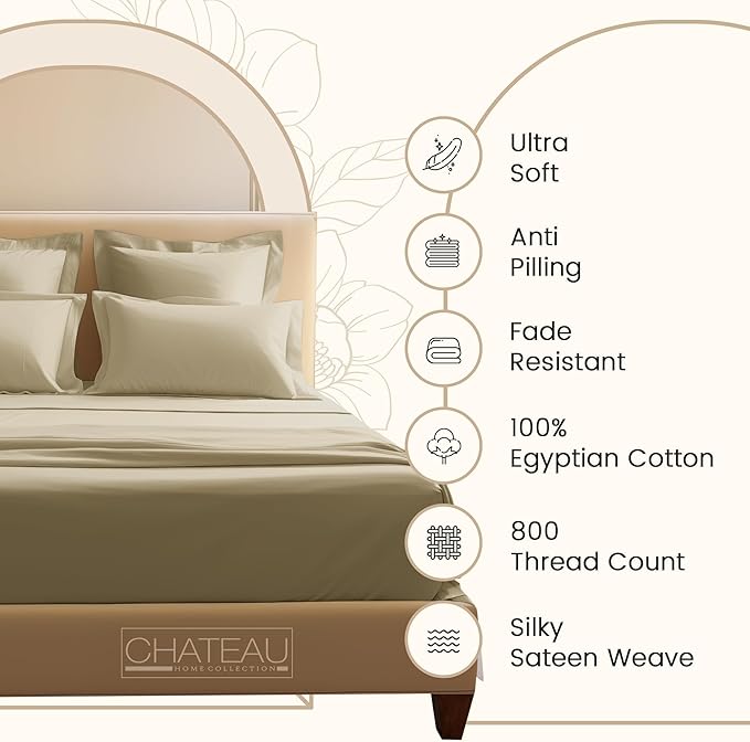 Bed Sheets King Size Sheets Set, 800 Thread Count King Size Bedding Sheets & - Image 4