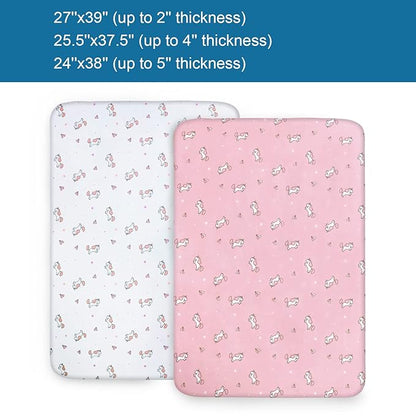 Pack and Play Sheets, Pack n Play Sheets | Mini Crib Sheets 2-Pack, Ultra Soft - Image 6