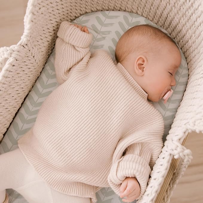 Yoofoss Bassinet Sheets for Baby, Baby Delight, Angelbliss, Soft Breathable - Image 4
