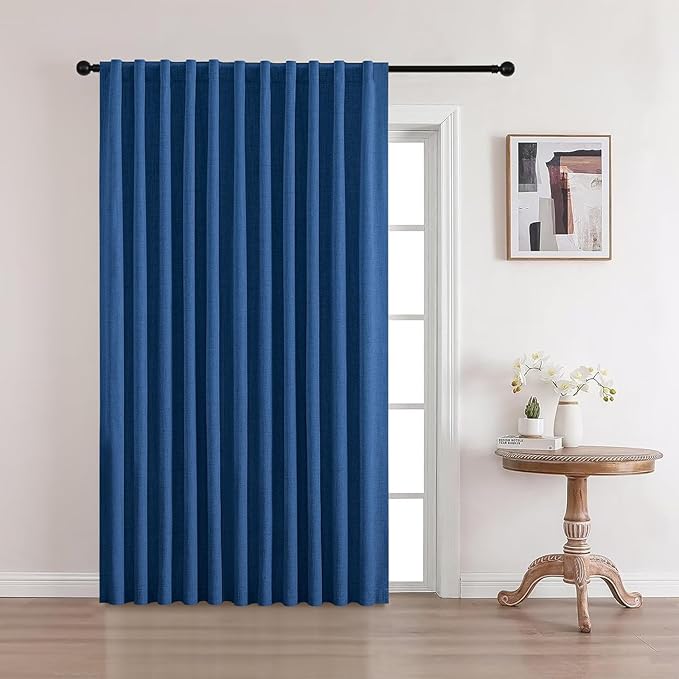 CUCRAF Custom Linen 100% Total Blackout Curtains, Light Blocking Drapes Thermal by CUCRAF