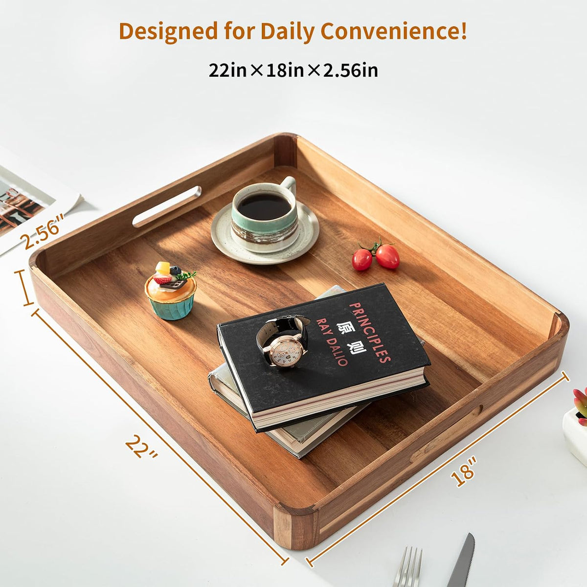 large wooden ottoman tray great rectangle trays for showing dimensions