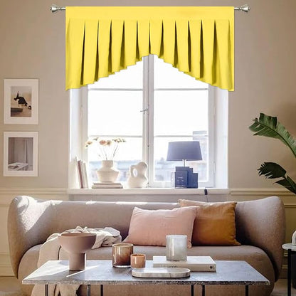 Valances for Living Room Brilliant Yellow Blackout Rod Pocket Valances for by OYRING