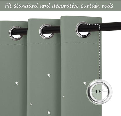NICETOWN Kids Curtains for Bedroom Thermal Insulated Twinkle Star Curtains for - Image 5