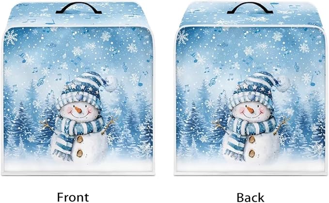 Cute Snowman Coffee Maker Cover Christmas Dustproof Coffee Machine Protection - Image 2