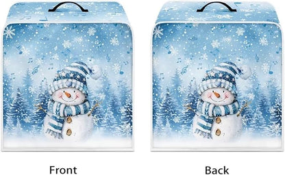 Cute Snowman Coffee Maker Cover Christmas Dustproof Coffee Machine Protection - Image 2