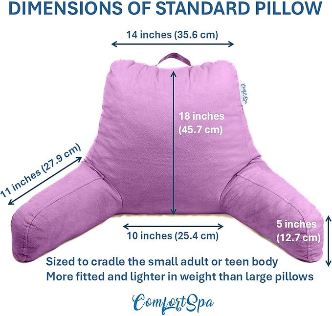 ComfortSpa Reading Pillow for Kids Teens Adult, Back Rest Pillow - Image 4
