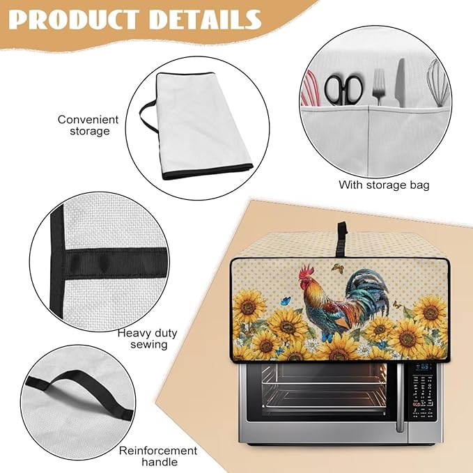 Microwave Oven Dust Cover Waterproof Dustproof Microwave Toaster Oven Cover - Image 6