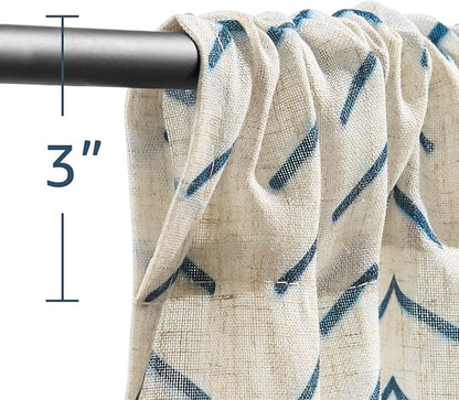 jinchan Arrow Boho Linen Blend Kitchen Curtains 36 Inch Length Herringbone - Image 8