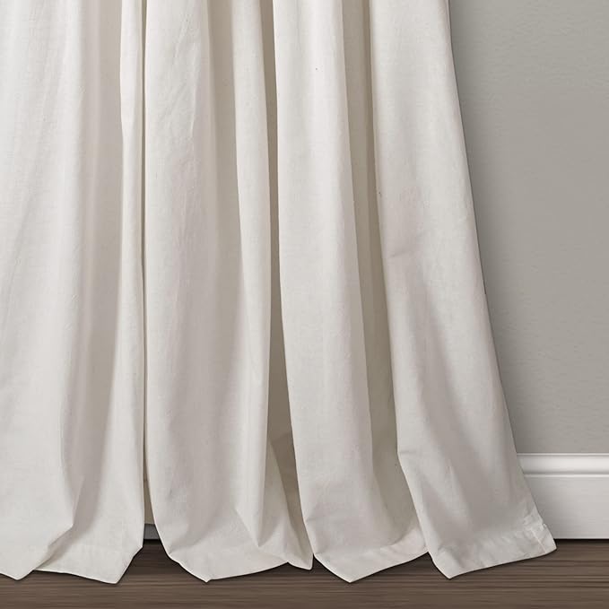 Lush Decor Linen Button Window Curtain Panel, Linen - Image 4