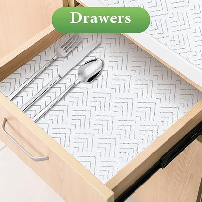 Shelf Liner for Kitchen Cabinets Non Adhesive Drawer Liner Non-Slip Thickened - Image 2