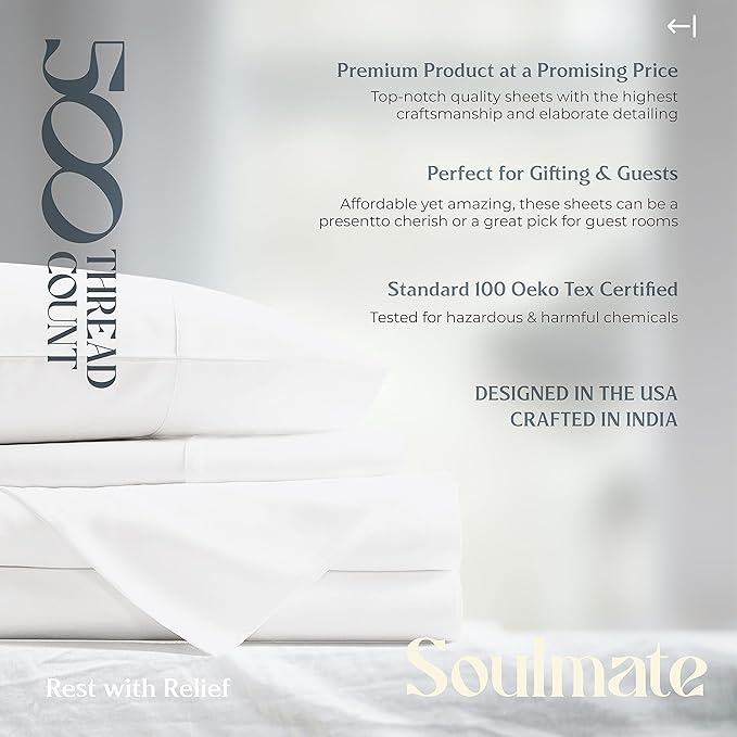 Mayfair Linen 100% Egyptian Cotton Split King Sheets Sets - Image 7