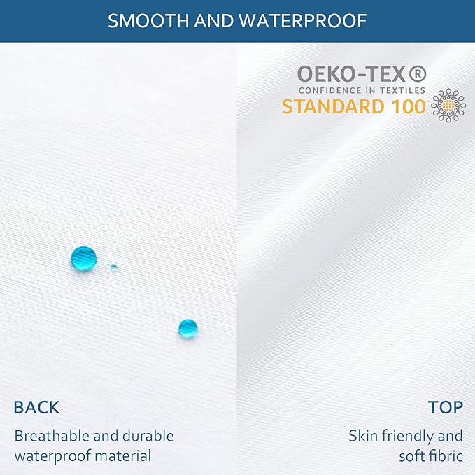 Waterproof Mattress Protector Twin Size, Mattress Cover Protector, Smooth Top - Image 6