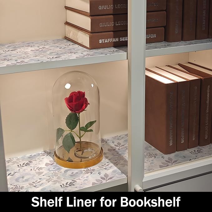 Blue Floral Shelf and Drawer Liner - Image 8