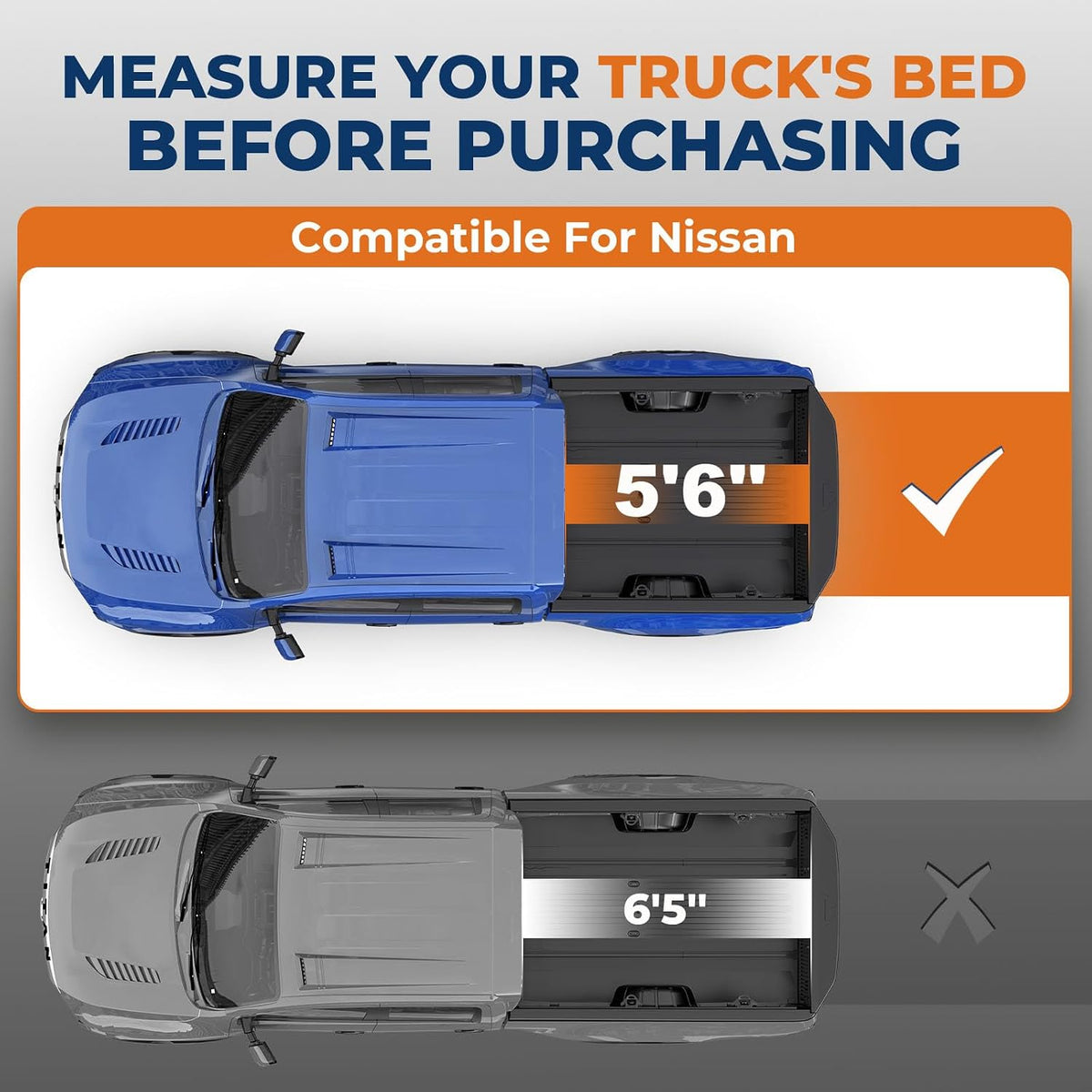 kuiperauto 5.6ft aluminum tri hard compatible for nissan shown in use