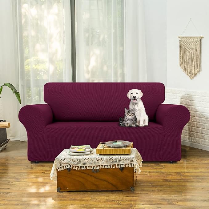 LURKA Stretch Loveseat Sofa Slipcovers 1 Piece Couch Covers - Image 2