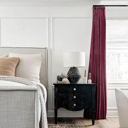 TWOPAGES 72 W x 102 L inch Pinch Pleated Curtain Room Darkening Linen Drapery - Image 2