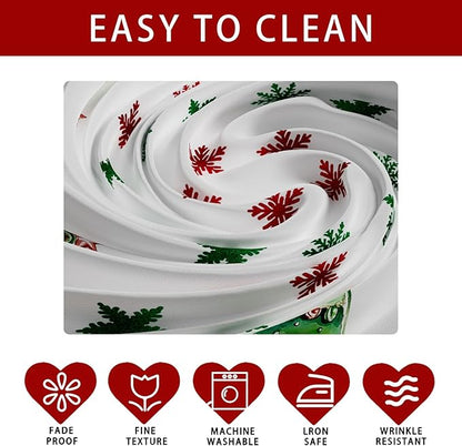 XCHI Gingerbread Man Snowman Tree Winter Tablecloth Square Christmas Table - Image 4
