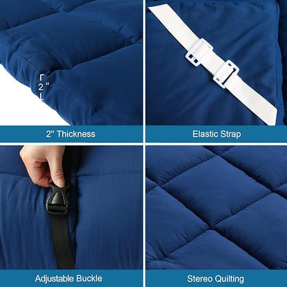 Cot Mattress Topper, Foam Quilted Pads - Image 2