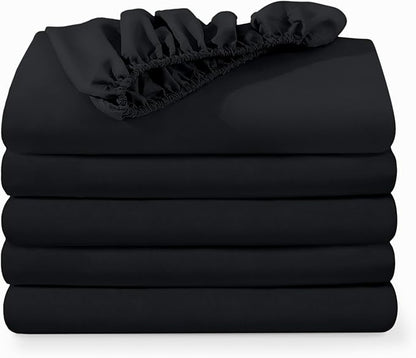 Bare Home 5-Pack Fitted Bottom Sheets Twin Extra Long by BareHome