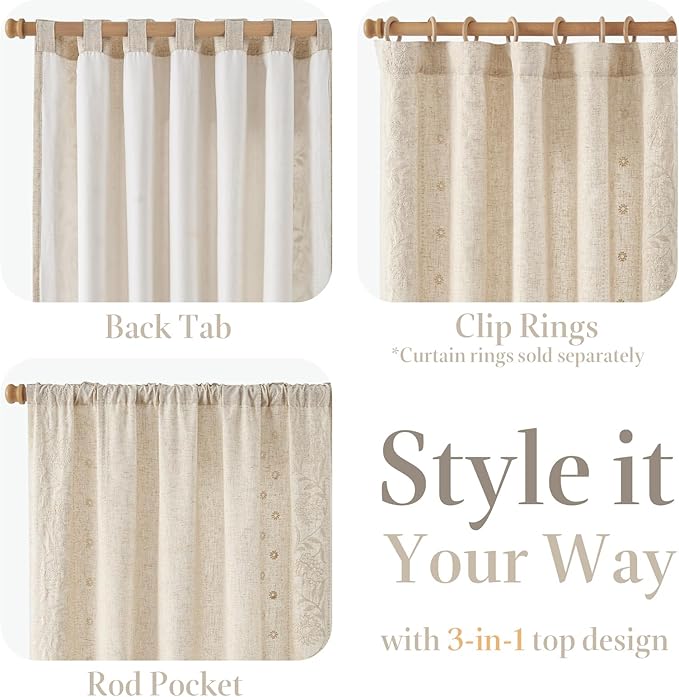 jinchan Winslow Lined Linen Curtains - Image 6
