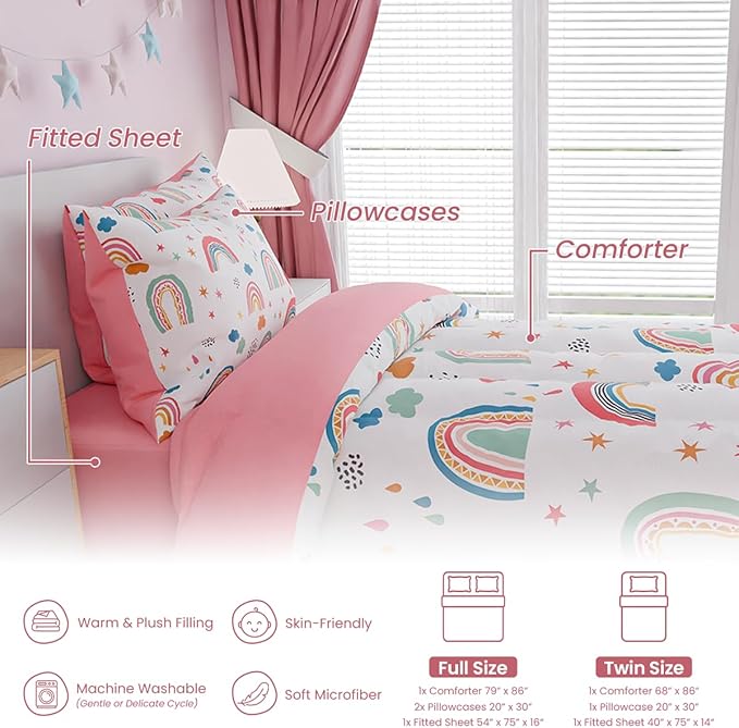 SANDJEST Rainbow Twin Bedding Set - Image 6
