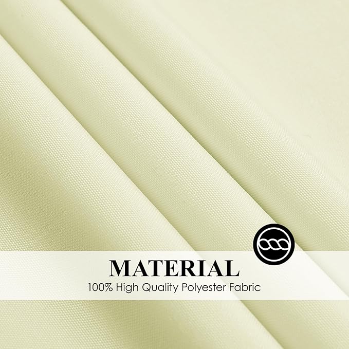 Round Tablecloths 2 Pack 120 Inch Ivory Tablecloth Linen Polyester Table - Image 5