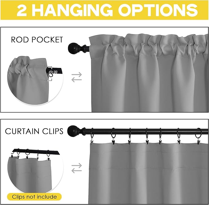 NICETOWN RV Curtains for Camper Windows Blackout 2 Panels Valances Room - Image 3