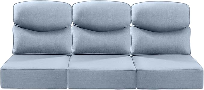 Luxury 22x24/22x25 6-Inch Smile Outdoor Sofa Cushions Set of 3 by ACTREST
