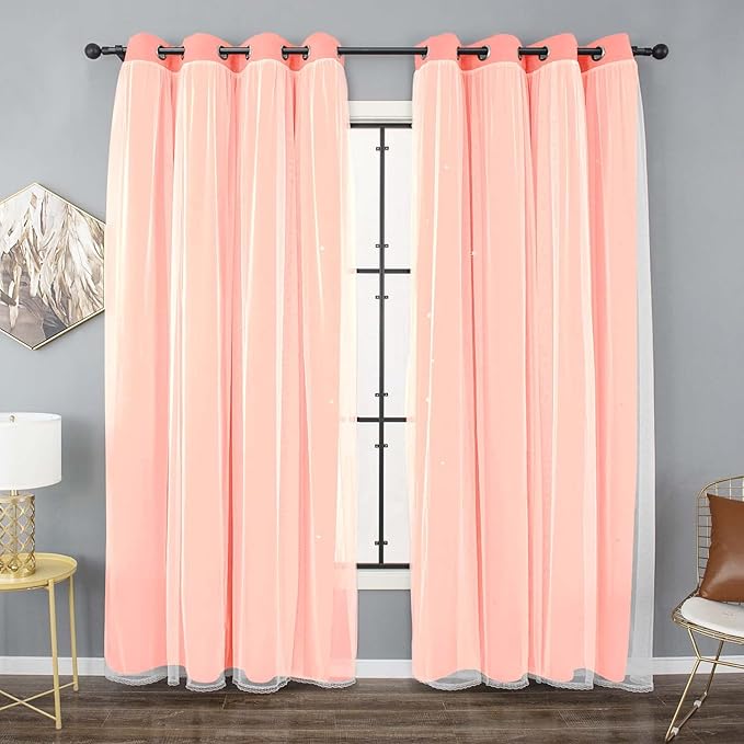 Kinryb Princess Curtains for Girls Bedroom - Image 7