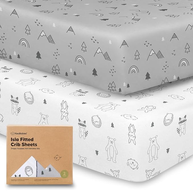KeaBabies 2-Pack Baby Crib Sheets by KeaBabies