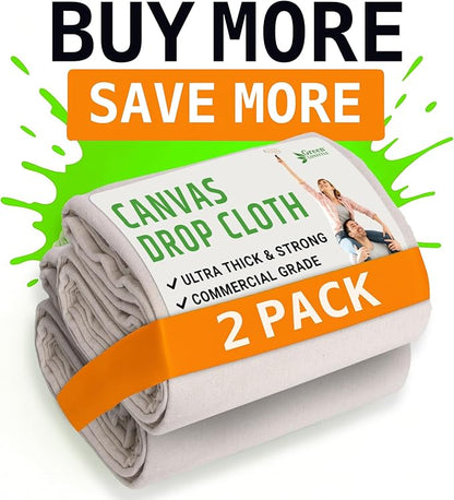 GREEN LIFESTYLE All Purpose Canvas Drop Cloths - Image 2