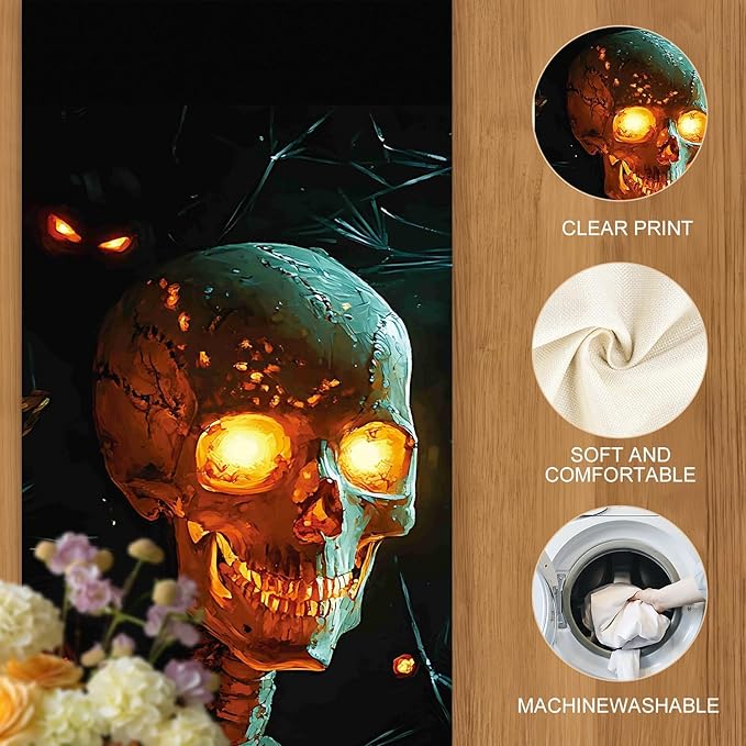 Elegant Skeleton Halloween Table Runner – 13x72 Inch Spooky Table Decor - Image 4