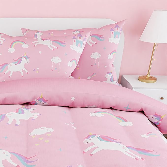 SANDJEST Unicorn Comforter Set Twin Size 68x86in - Image 4
