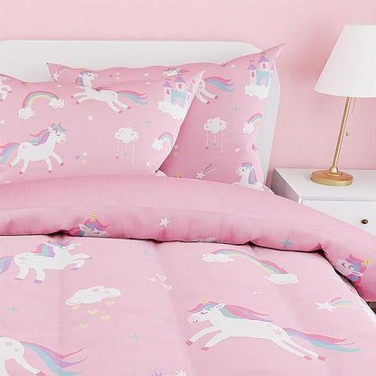 SANDJEST Unicorn Comforter Set Twin Size 68x86in - Image 4