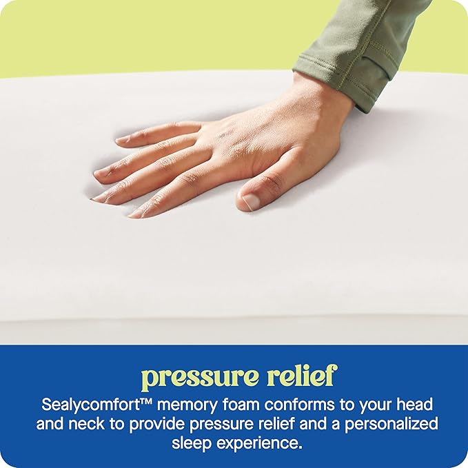SEALY Dreamlife Standard Size Contour Memory Foam Pillow - Image 4