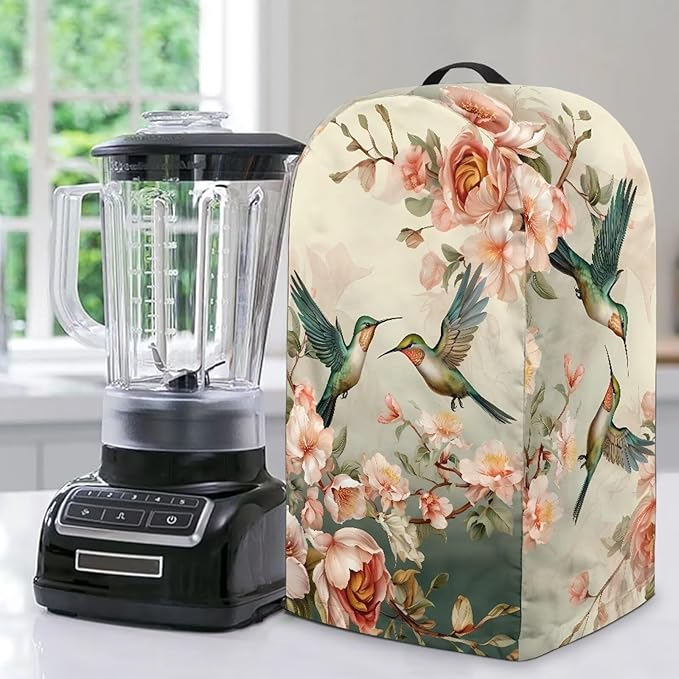 Hummingbirds Flower Blender Dust Cover Stand Mixer or Coffee Maker Appliance by Annejudy