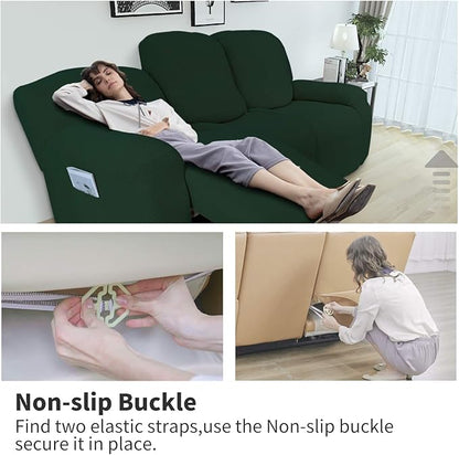 Easy-Going 6 Pieces Recliner Loveseat Stretch Sofa Slipcover Sofa Cover - Image 3
