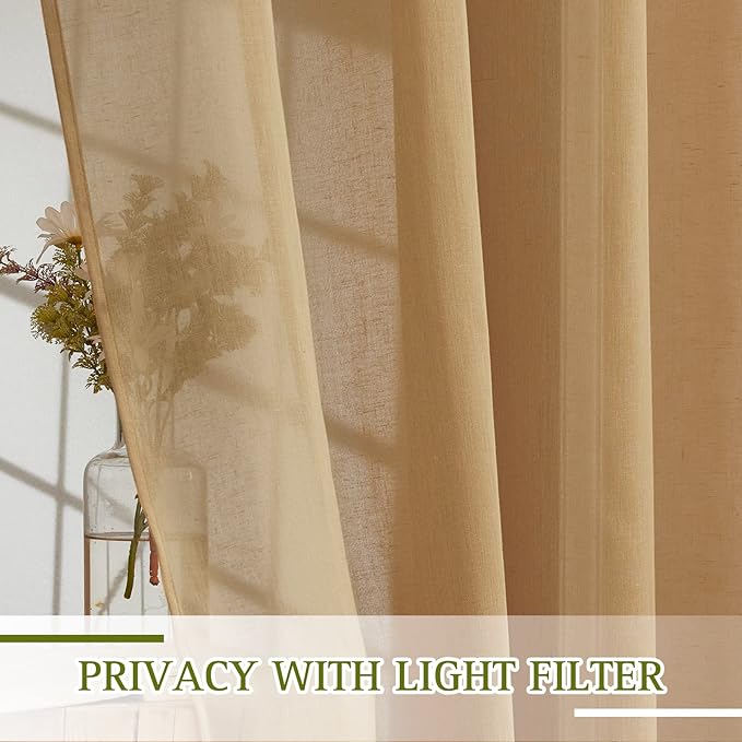 NICETOWN Desert Yellow Curtains - Image 3
